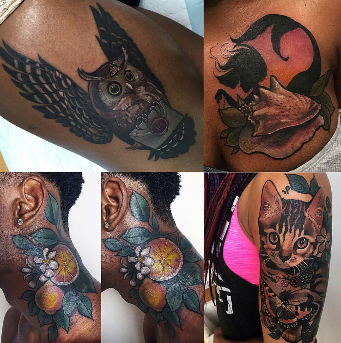 10+ Pictures of Black and Gray Tattoos Transformed With Pops of Color